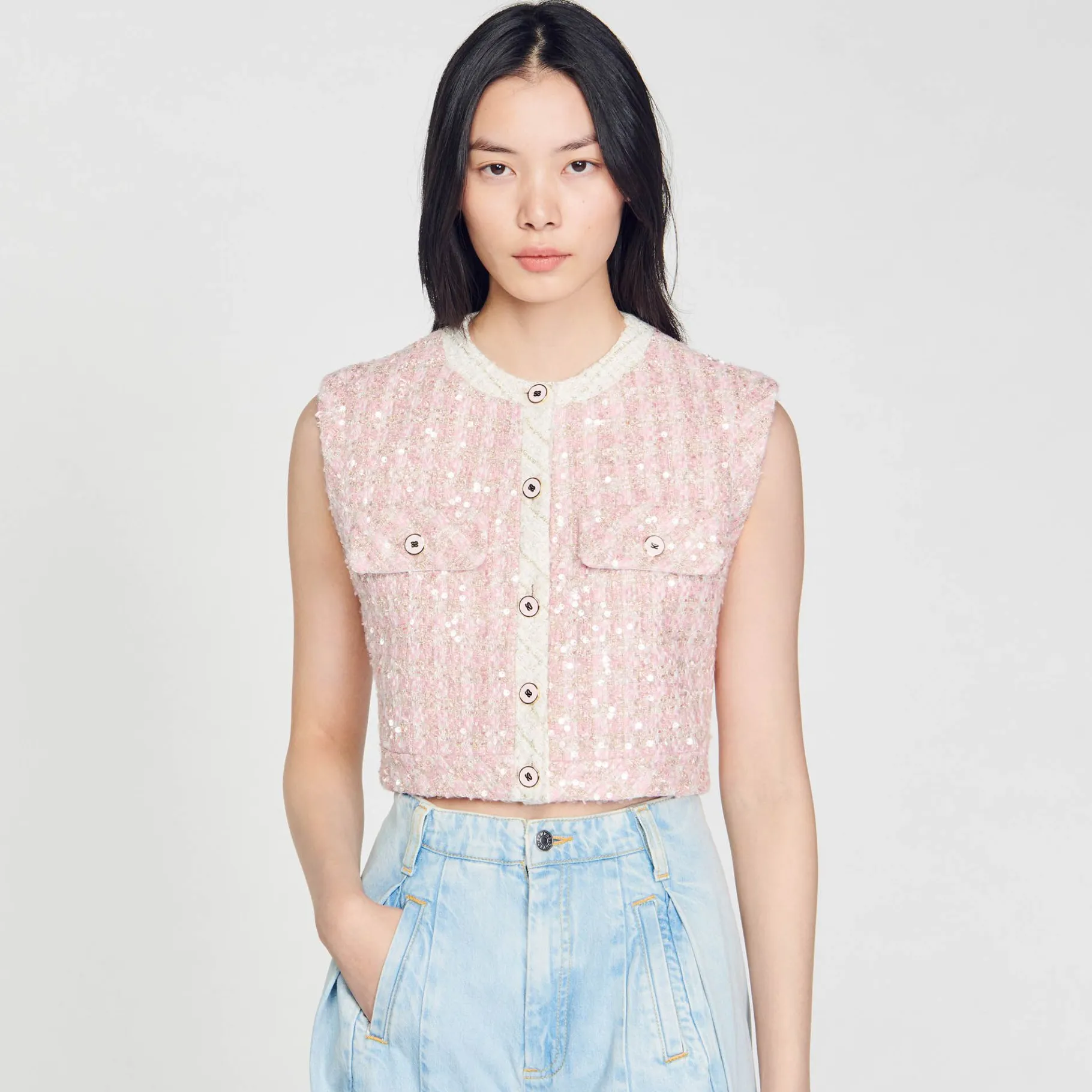 Sandro Paris Conjuntos-Colete De Sarja