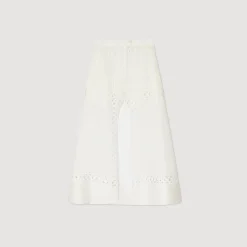 Sandro Paris Saias E Shorts-Culotes Longos Em Mistura De Linho