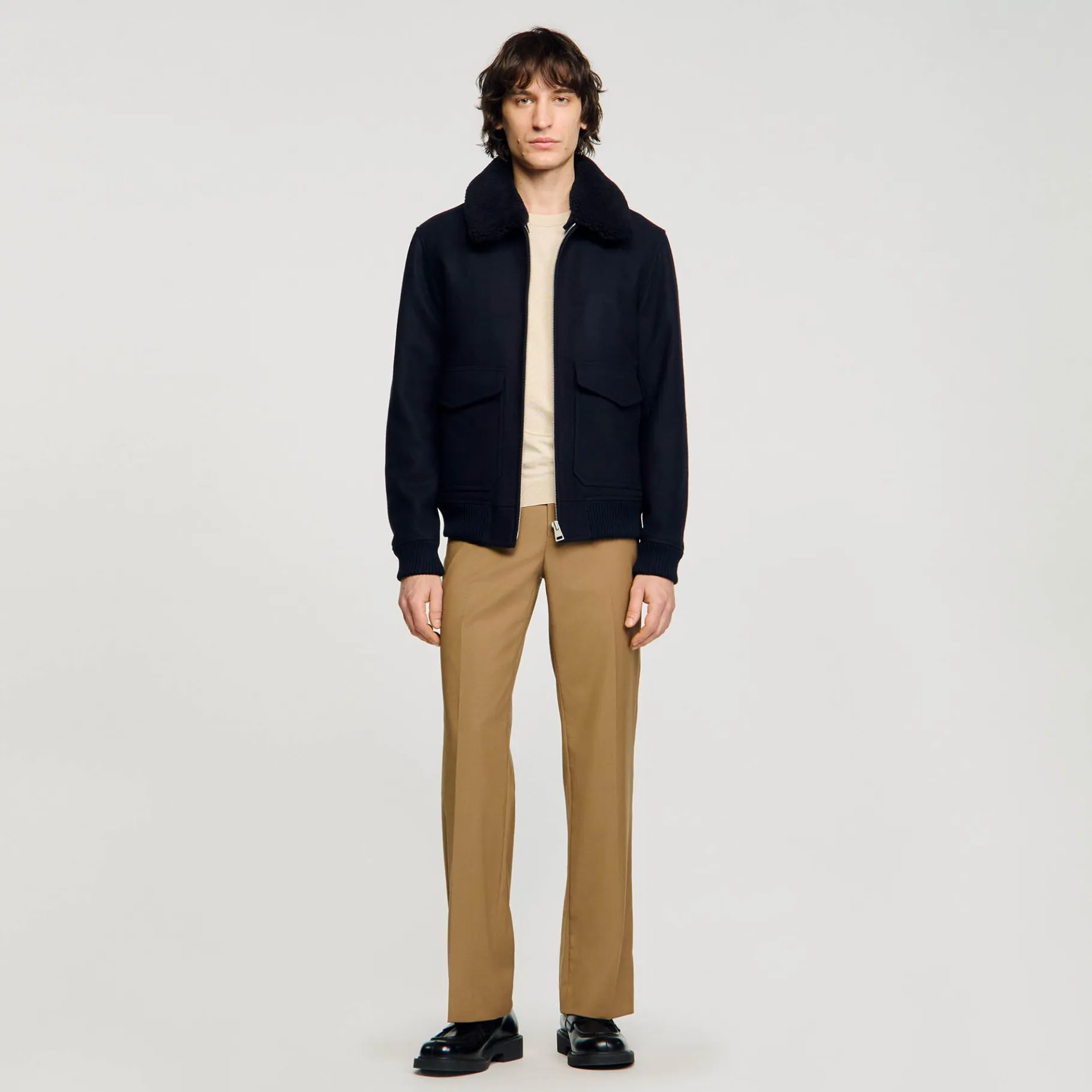 Sandro Paris Casacos E Jaquetas-Jaqueta Bomber De La