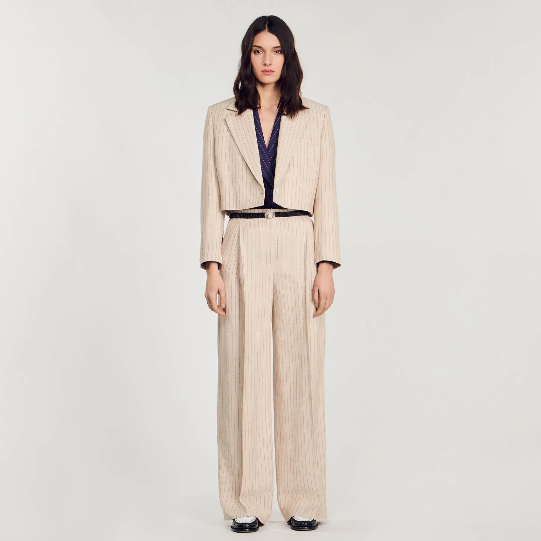 Sandro Paris Se Adequa-Jaqueta Curta Listrada