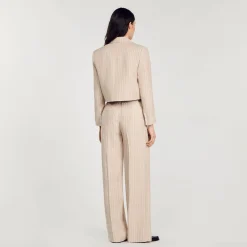 Sandro Paris Se Adequa-Jaqueta Curta Listrada