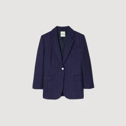 Sandro Paris Conjuntos-Jaqueta De Alfaiataria Listrada