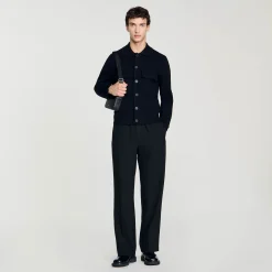 Sandro Paris Suéteres E Coletes-Jaqueta De Malha