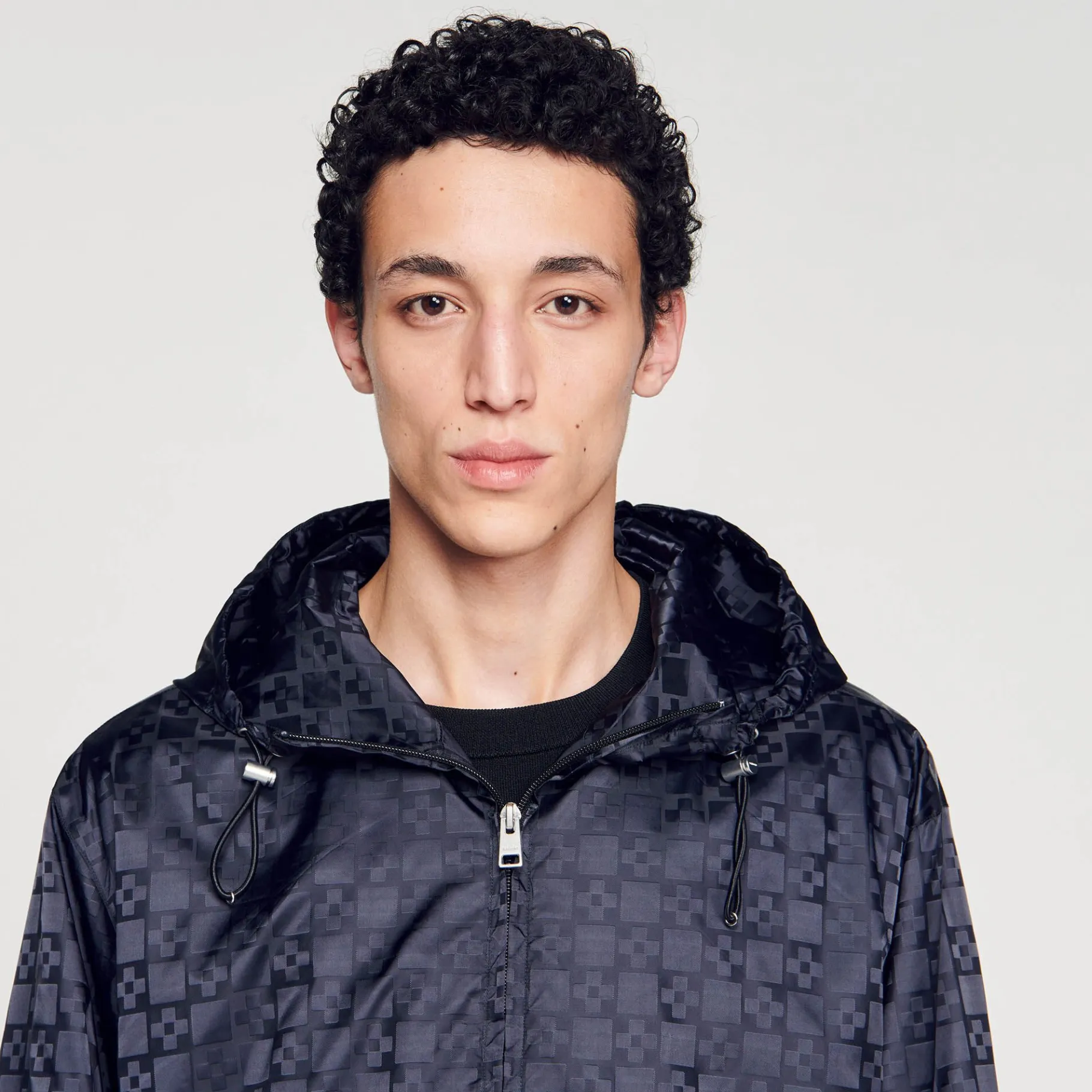 Sandro Paris Casacos E Jaquetas-Jaqueta De Nylon Com Cruz Quadrada