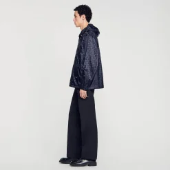 Sandro Paris Casacos E Jaquetas-Jaqueta De Nylon Com Cruz Quadrada