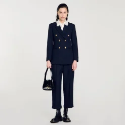 Sandro Paris Se Adequa-Jaqueta Sob Medida Com Peito Duplo