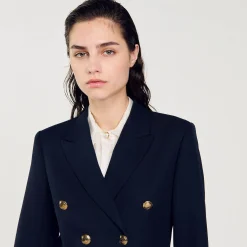 Sandro Paris Se Adequa-Jaqueta Sob Medida Com Peito Duplo