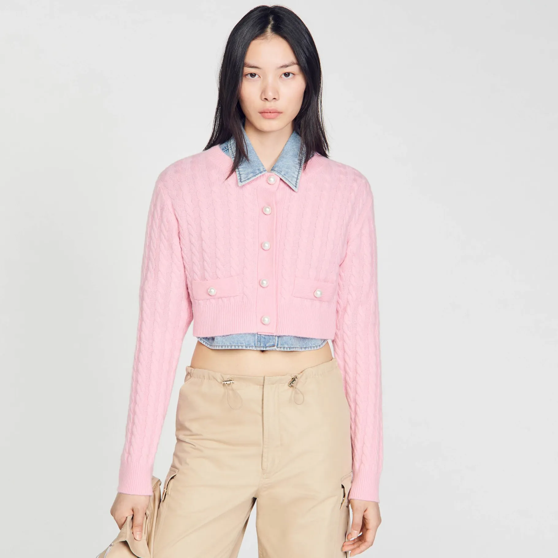 Sandro Paris Suéteres E Cardigans-Jaqueta Tricotada