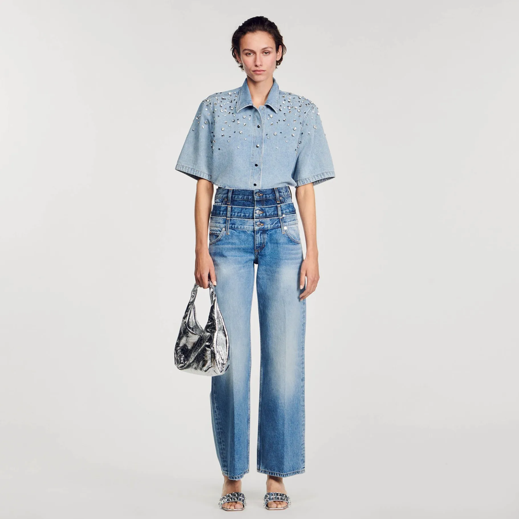 Sandro Paris Vaqueiros-Jeans Cintura Tripla