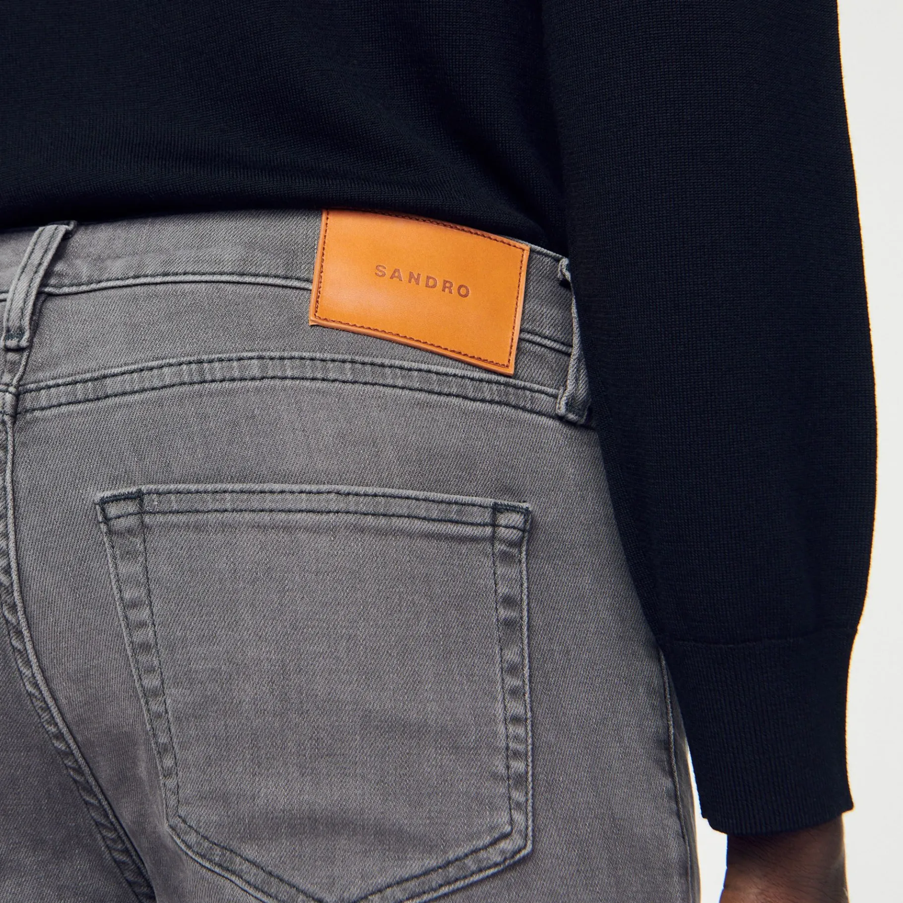 Sandro Paris Vaqueiros-Jeans Cinza Desbotado