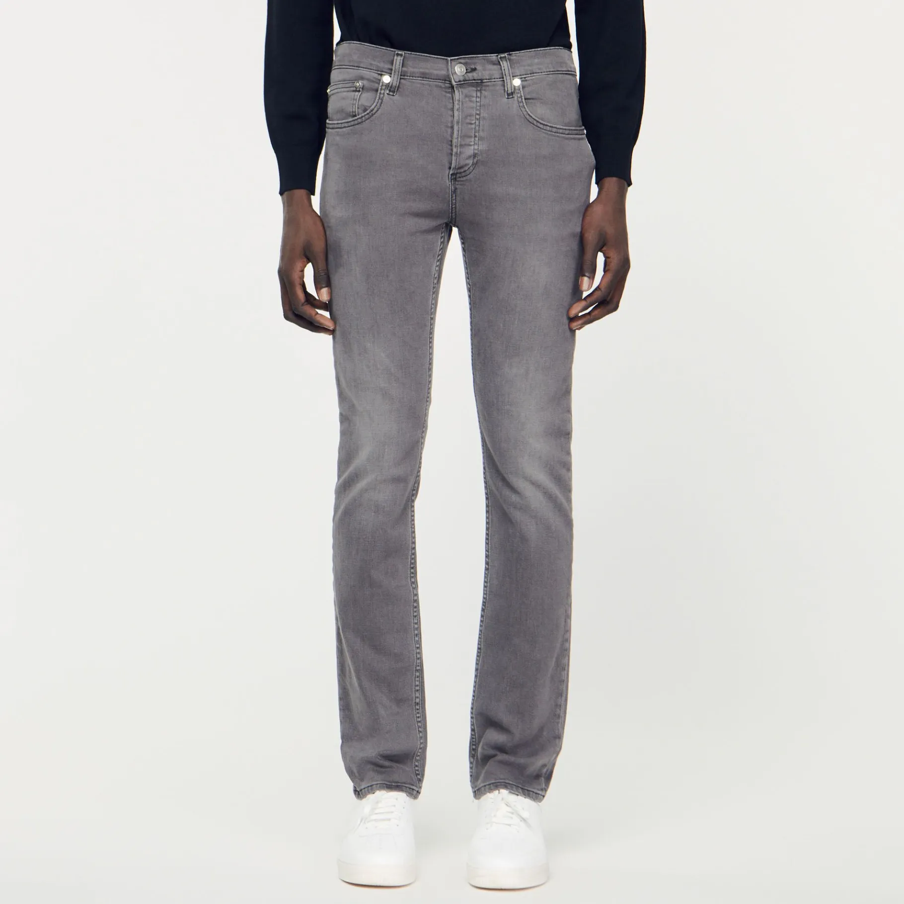 Sandro Paris Vaqueiros-Jeans Cinza Desbotado