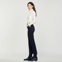 Sandro Paris Vaqueiros-Jeans De Perna Reta Com Bordas Cruas