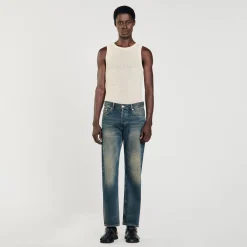 Sandro Paris Vaqueiros-Jeans Desbotados Normais