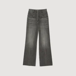 Sandro Paris Vaqueiros-Jeans Queimados Desbotados