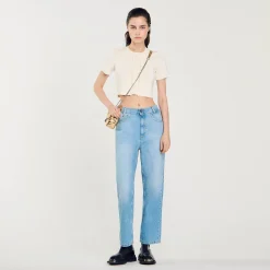 Sandro Paris Vaqueiros-Jeans Retos De Cintura Baixa