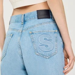 Sandro Paris Vaqueiros-Jeans Retos De Cintura Baixa