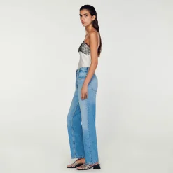 Sandro Paris Vaqueiros-Jeans Retos De Cintura Baixa