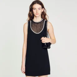 Sandro Paris Bolsas De Ombro-Mini Bolsa Yza Com Lantejoulas