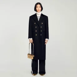 Sandro Paris Bolsas De Ombro-Mini Bolsa Yza De Couro Metalizado