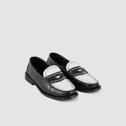 Sandro Paris Mocassins E Mulas-Mocassins Bicolores Com Tachas