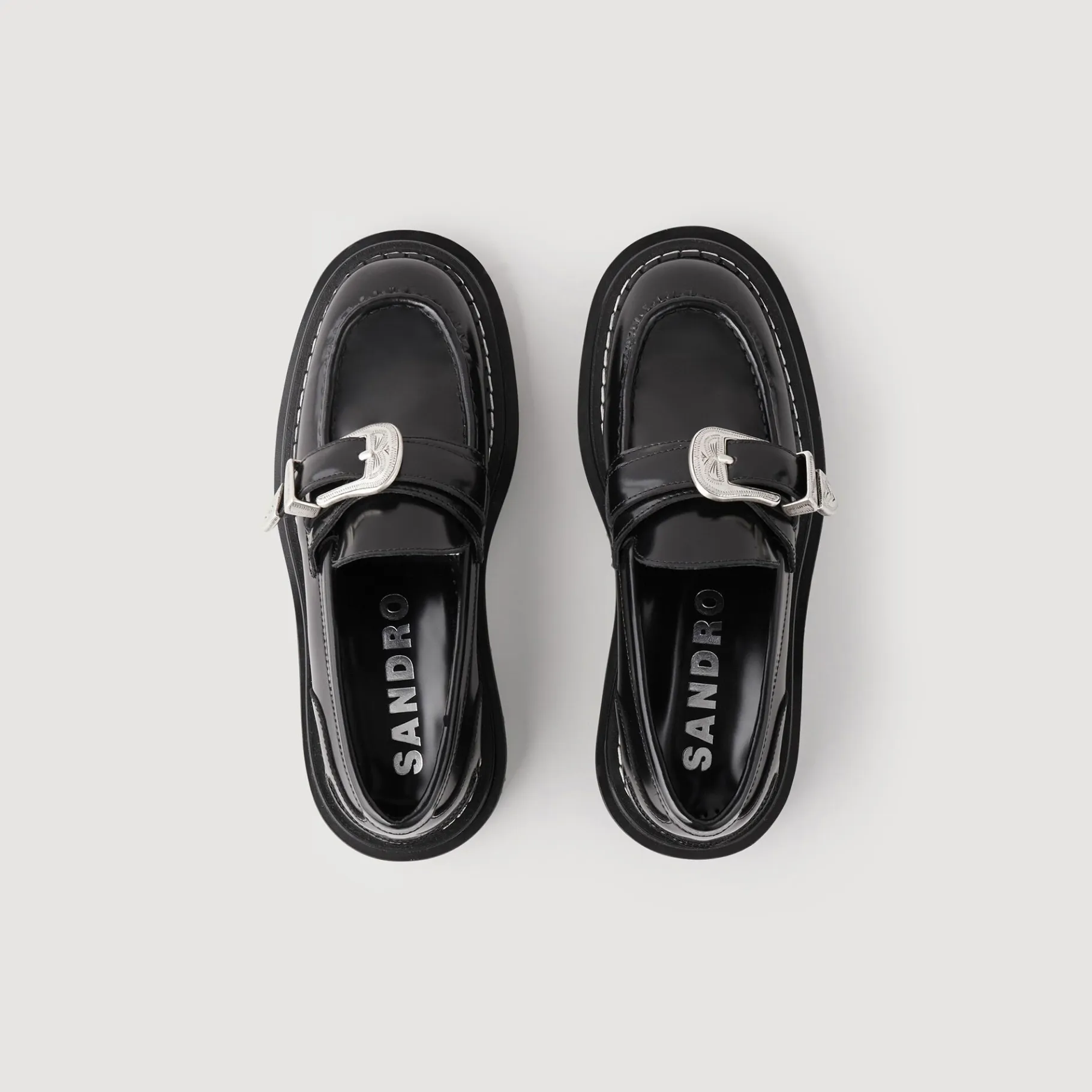 Sandro Paris Mocassins E Mulas-Mocassins De Couro