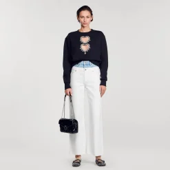 Sandro Paris Moletons-Moletom Com Coracoes Brilhantes