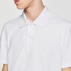 Sandro Paris Camisetas E Pólos-Polo De Algodao Com Flor