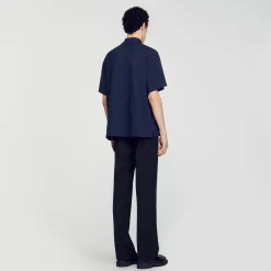 Sandro Paris Camisetas E Pólos-Polo De Algodao Com Flor