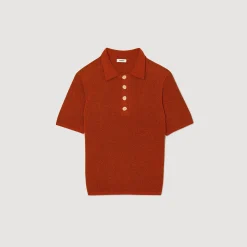 Sandro Paris Camisetas E Pólos-Polo De Malha Com Efeito Terry