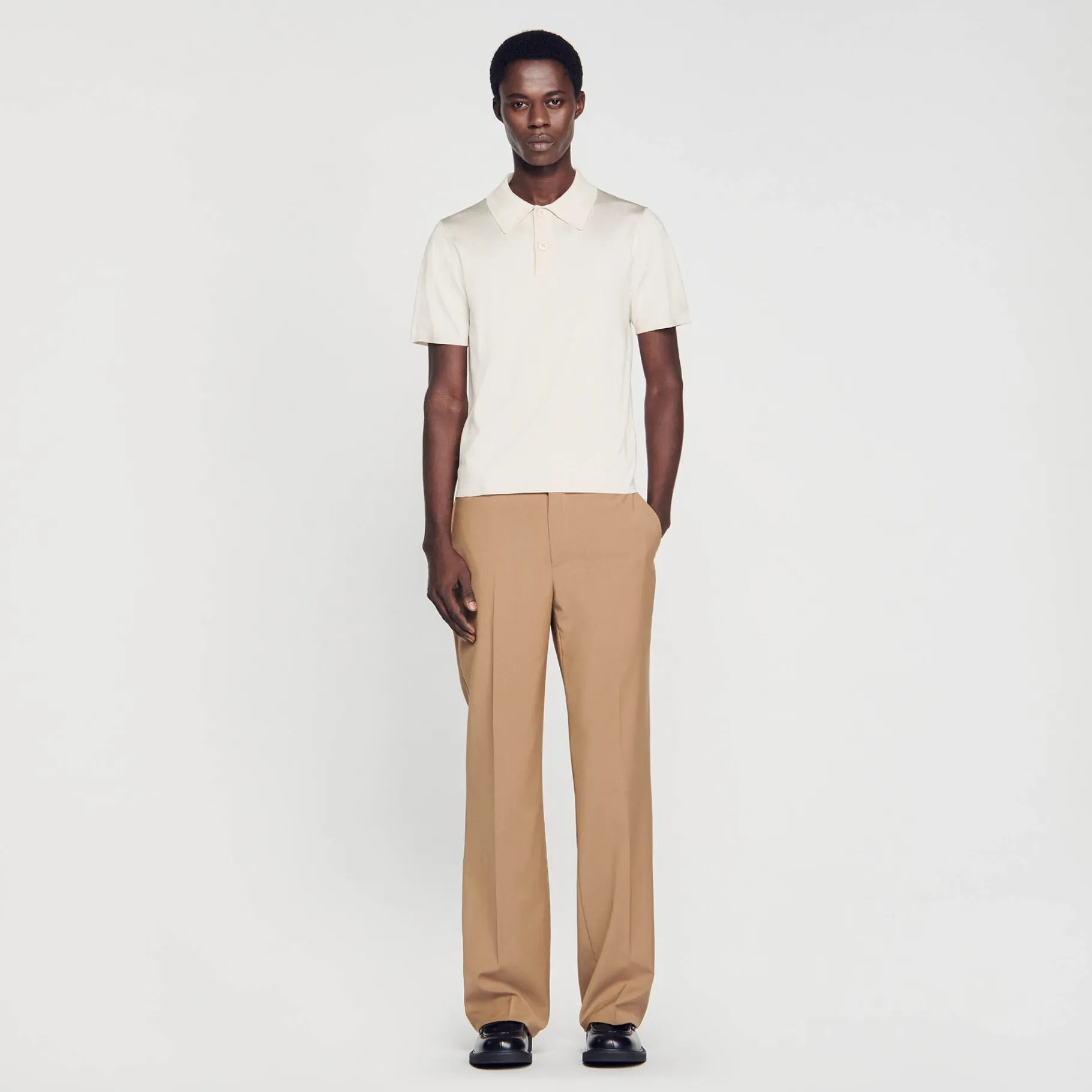 Sandro Paris Camisetas E Pólos-Polo De Malha De Manga Curta