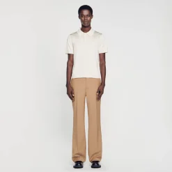 Sandro Paris Camisetas E Pólos-Polo De Malha De Manga Curta