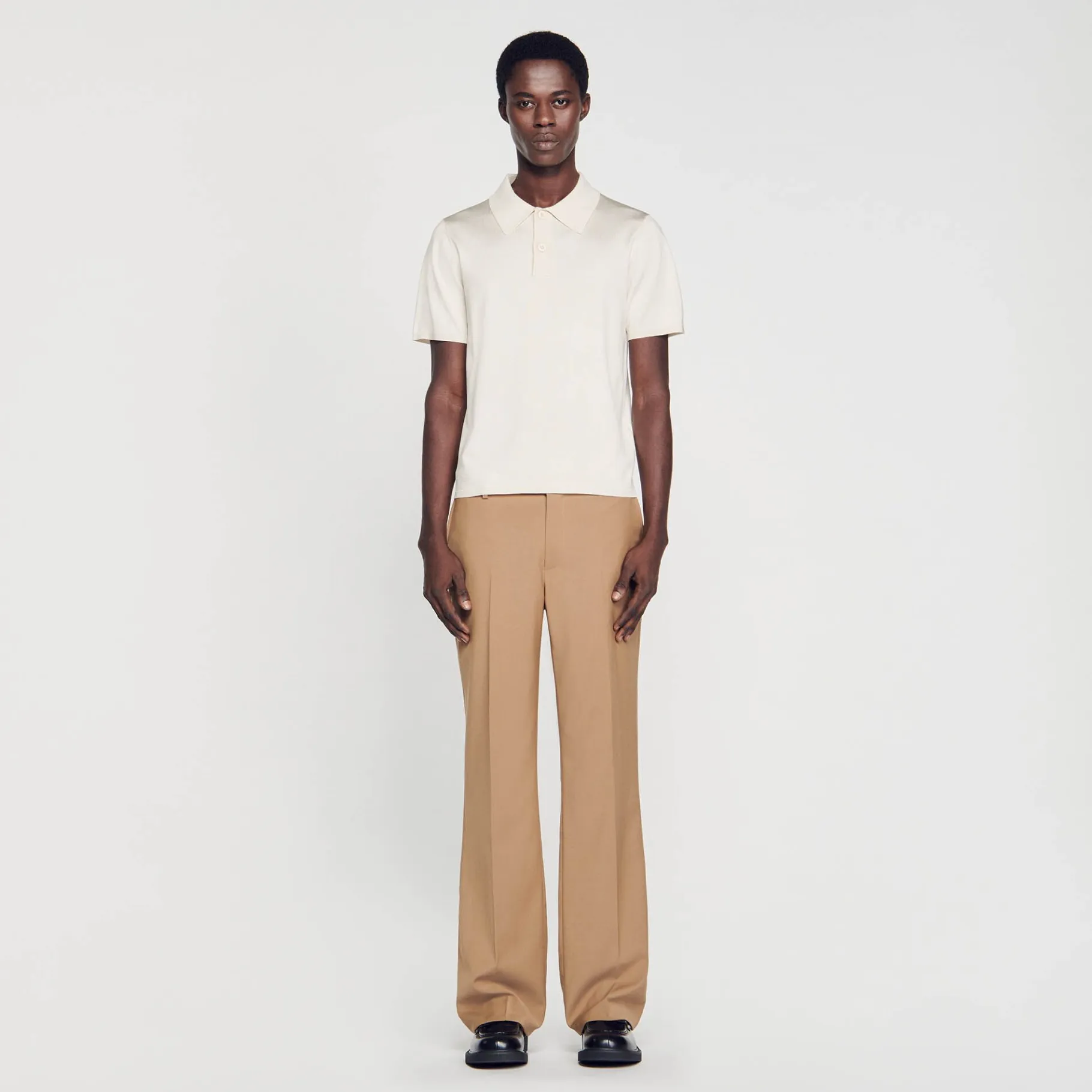 Sandro Paris Camisetas E Pólos-Polo De Malha De Manga Curta