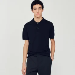 Sandro Paris Camisetas E Pólos-Polo De Malha De Manga Curta
