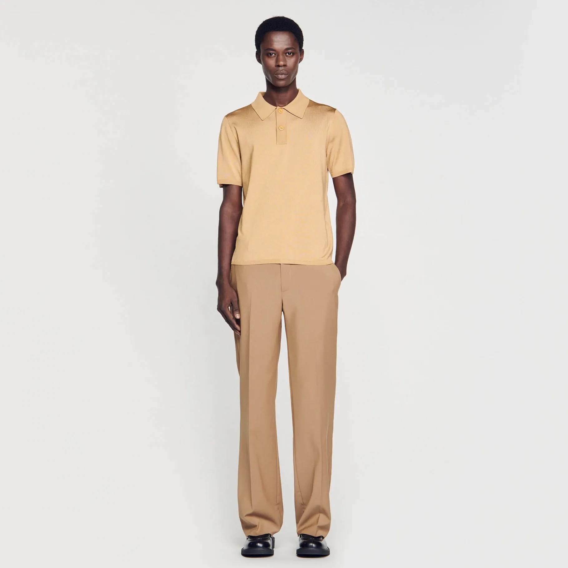 Sandro Paris Camisetas E Pólos-Polo De Malha De Manga Curta