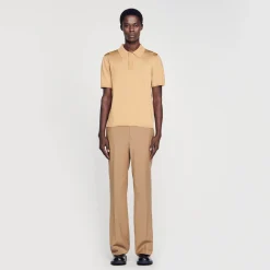 Sandro Paris Camisetas E Pólos-Polo De Malha De Manga Curta