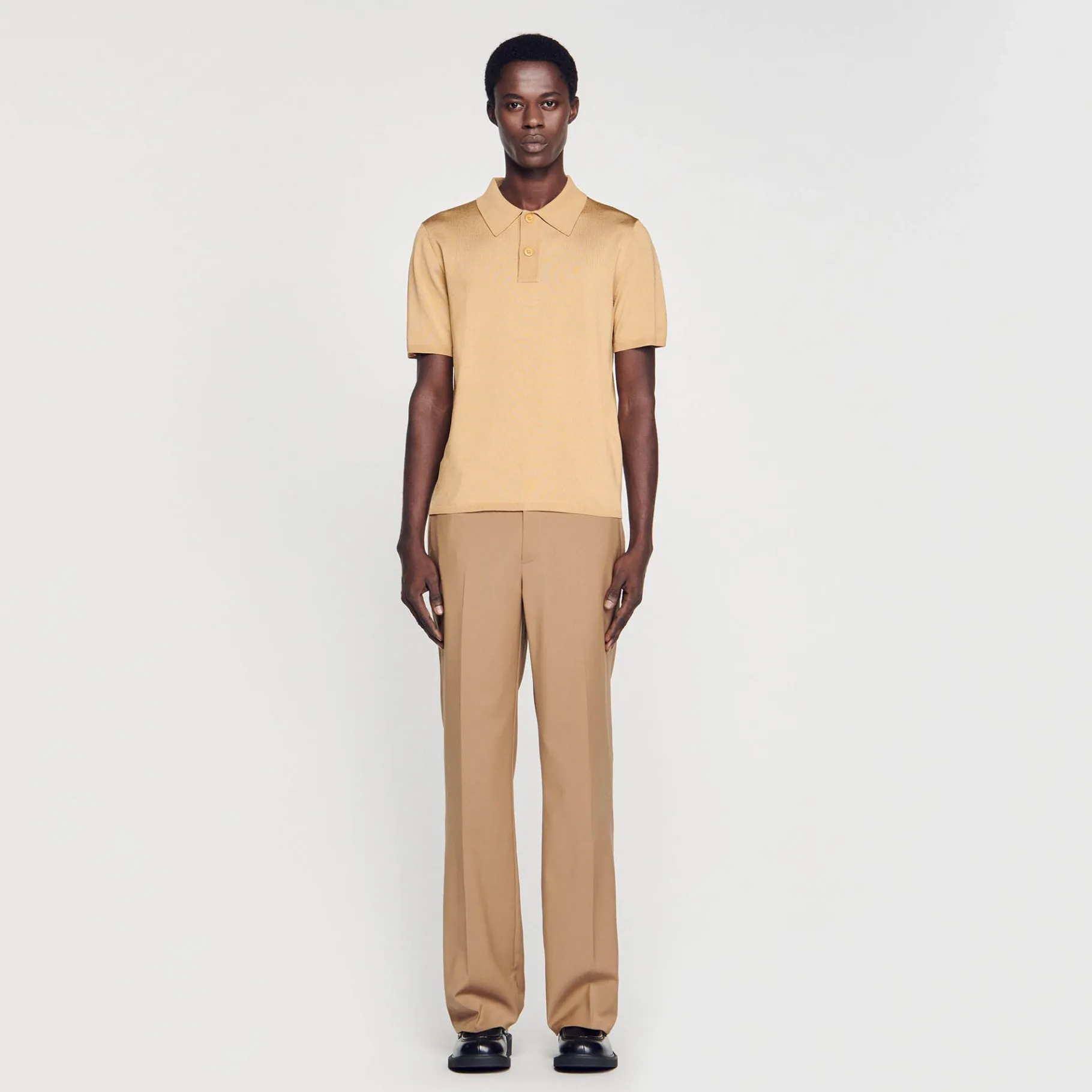 Sandro Paris Camisetas E Pólos-Polo De Malha De Manga Curta