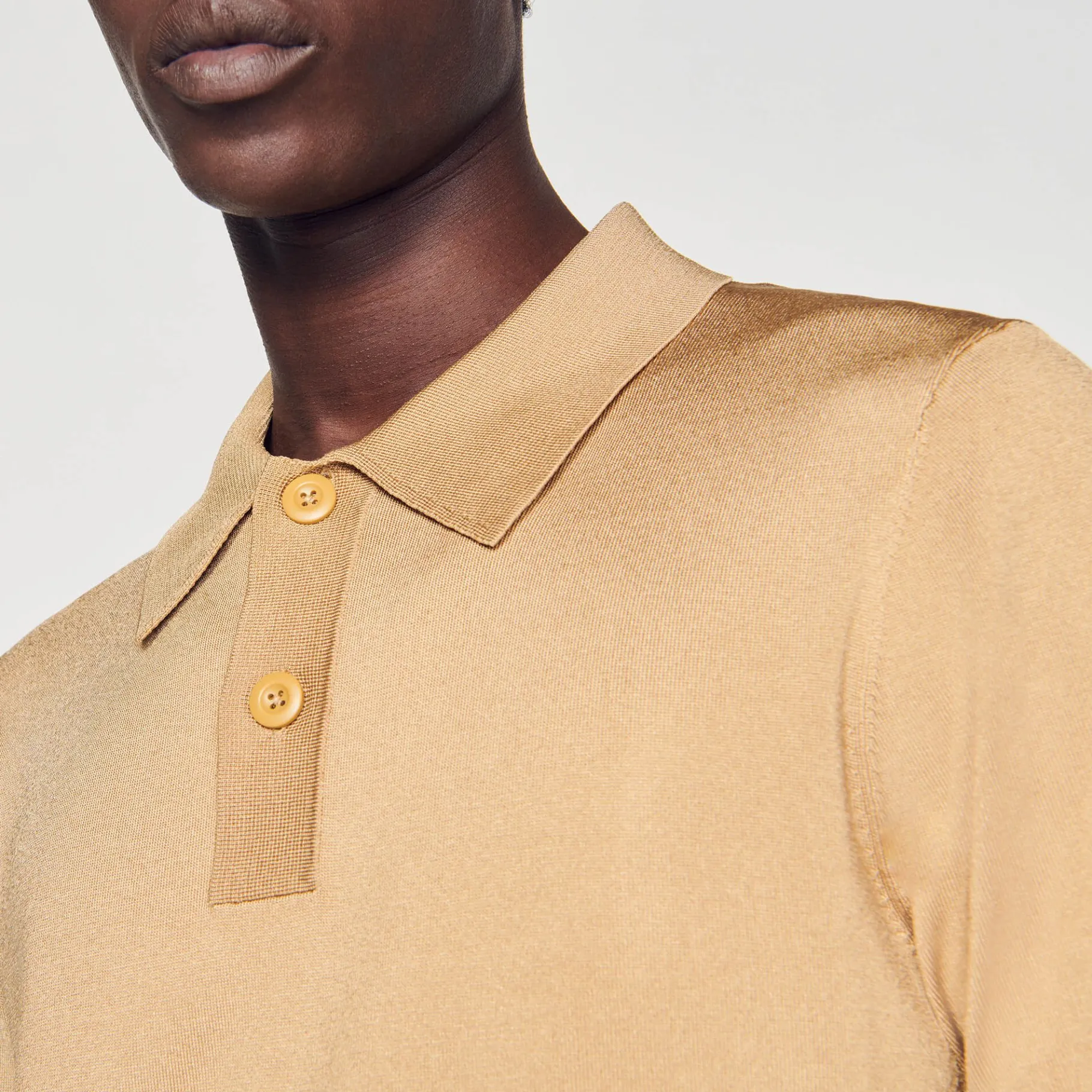 Sandro Paris Camisetas E Pólos-Polo De Malha De Manga Curta