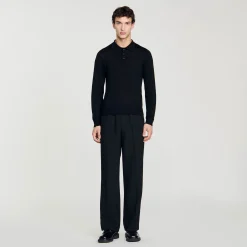 Sandro Paris Camisetas E Pólos-Polo De Malha Fina