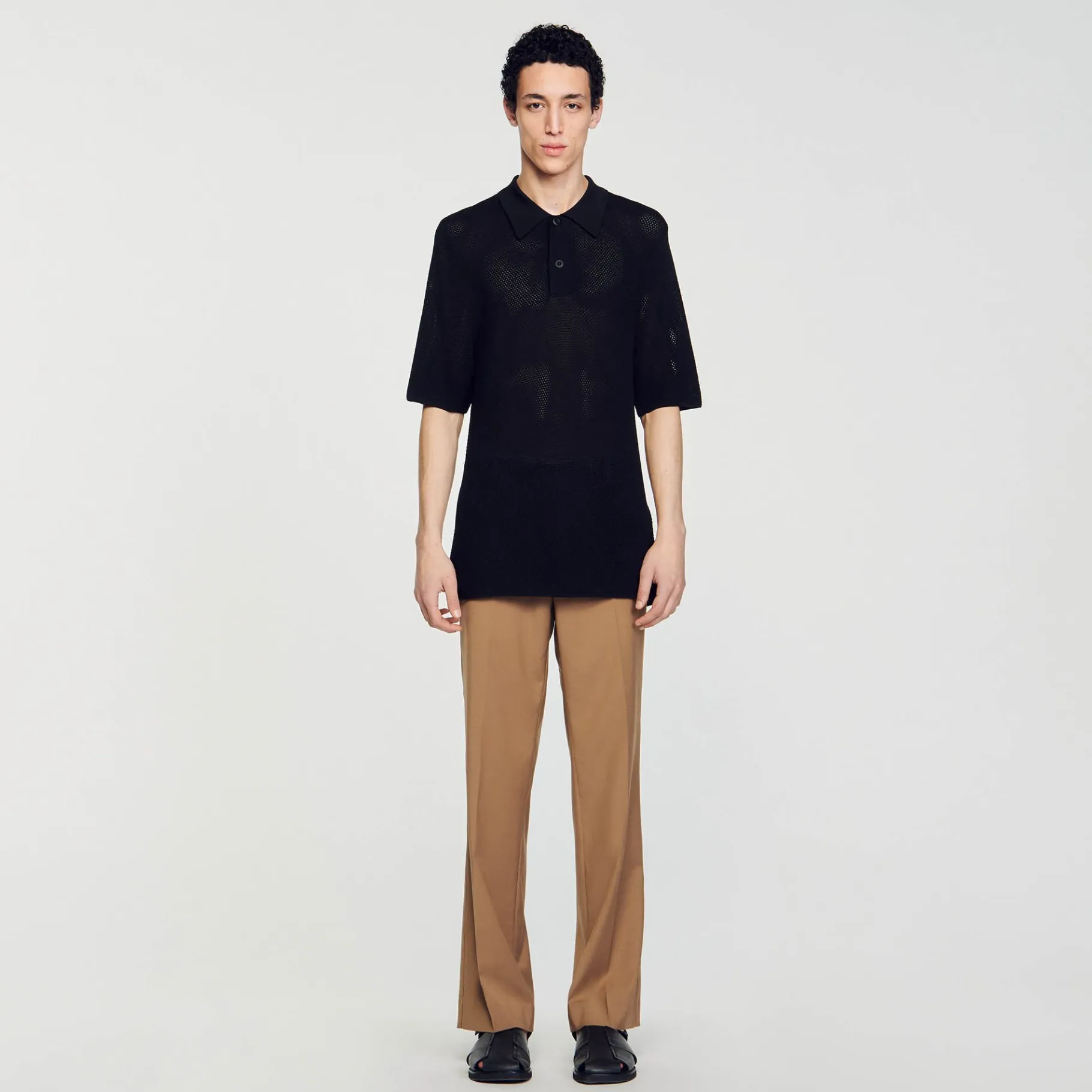 Sandro Paris Camisetas E Pólos-Polo De Malha Perfurada