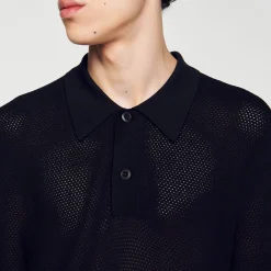 Sandro Paris Camisetas E Pólos-Polo De Malha Perfurada