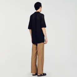 Sandro Paris Camisetas E Pólos-Polo De Malha Perfurada