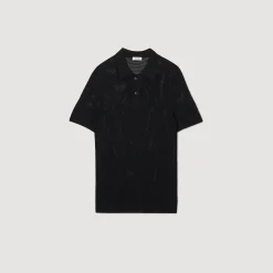 Sandro Paris Camisetas E Pólos-Polo De Malha Perfurada