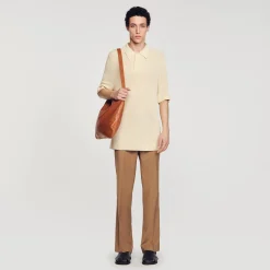 Sandro Paris Camisetas E Pólos-Polo De Malha Perfurada