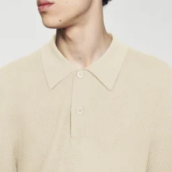 Sandro Paris Camisetas E Pólos-Polo De Malha Perfurada