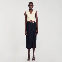 Sandro Paris Conjuntos-Saia Com Abertura E Strass