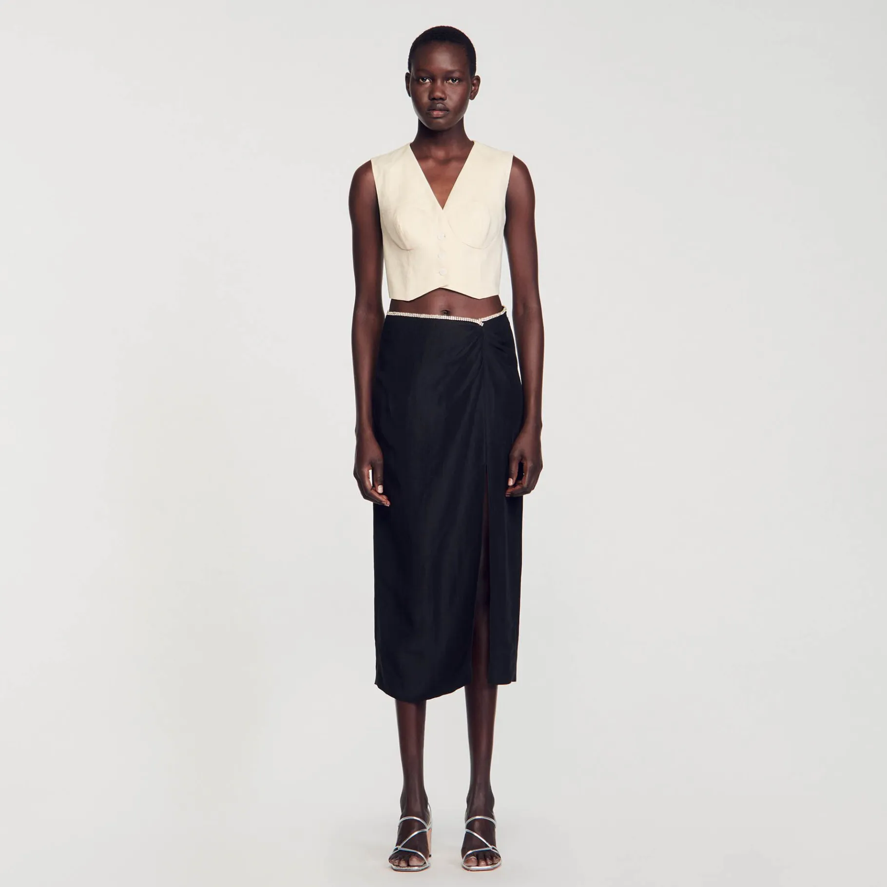 Sandro Paris Conjuntos-Saia Com Abertura E Strass