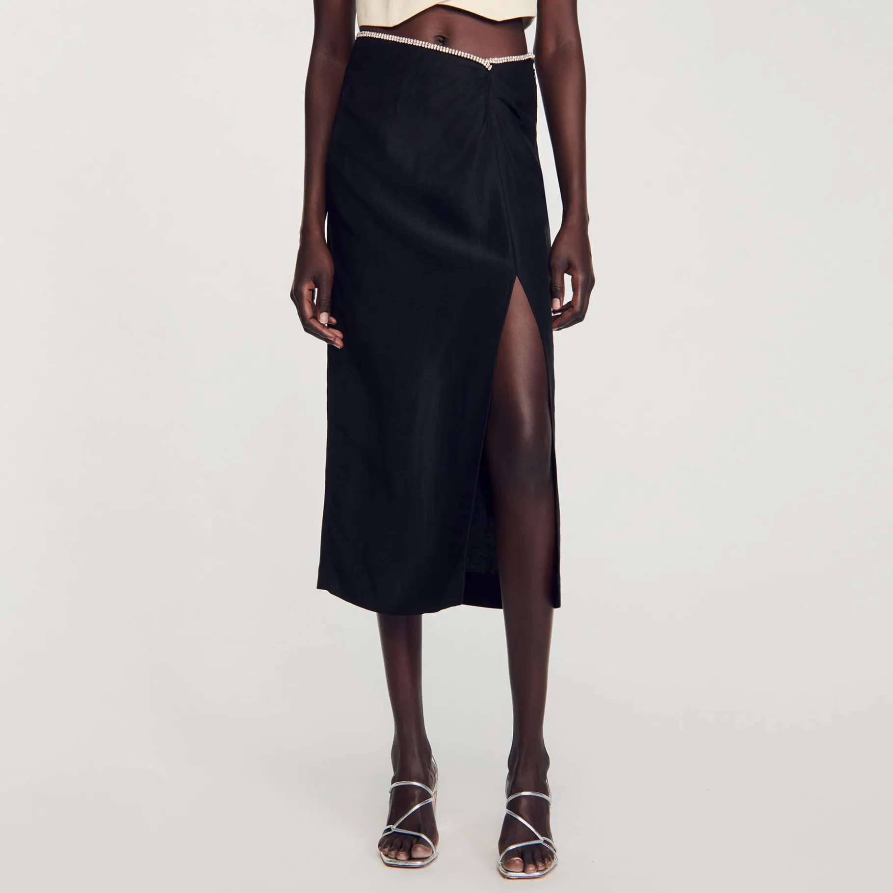 Sandro Paris Conjuntos-Saia Com Abertura E Strass