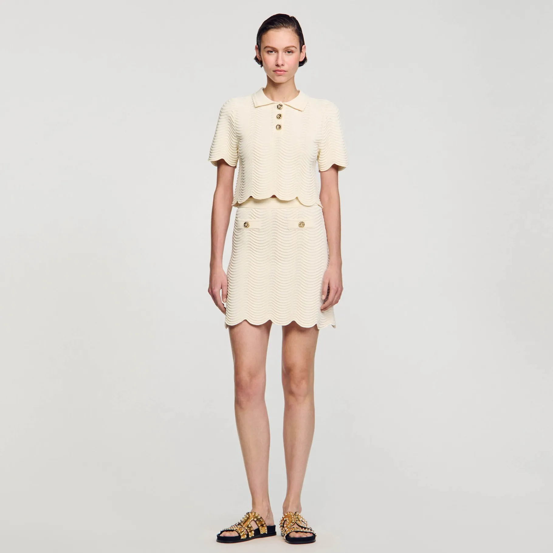 Sandro Paris Saias E Shorts-Saia Curta De Malha