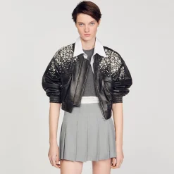 Sandro Paris Se Adequa-Saia Curta Plissada