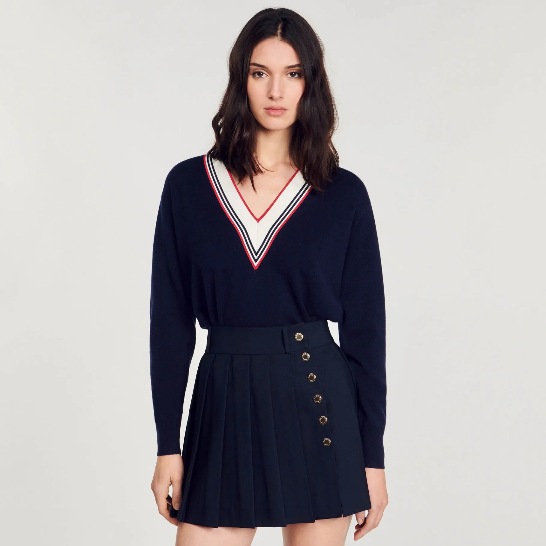 Sandro Paris Saias E Shorts-Saia Curta Plissada